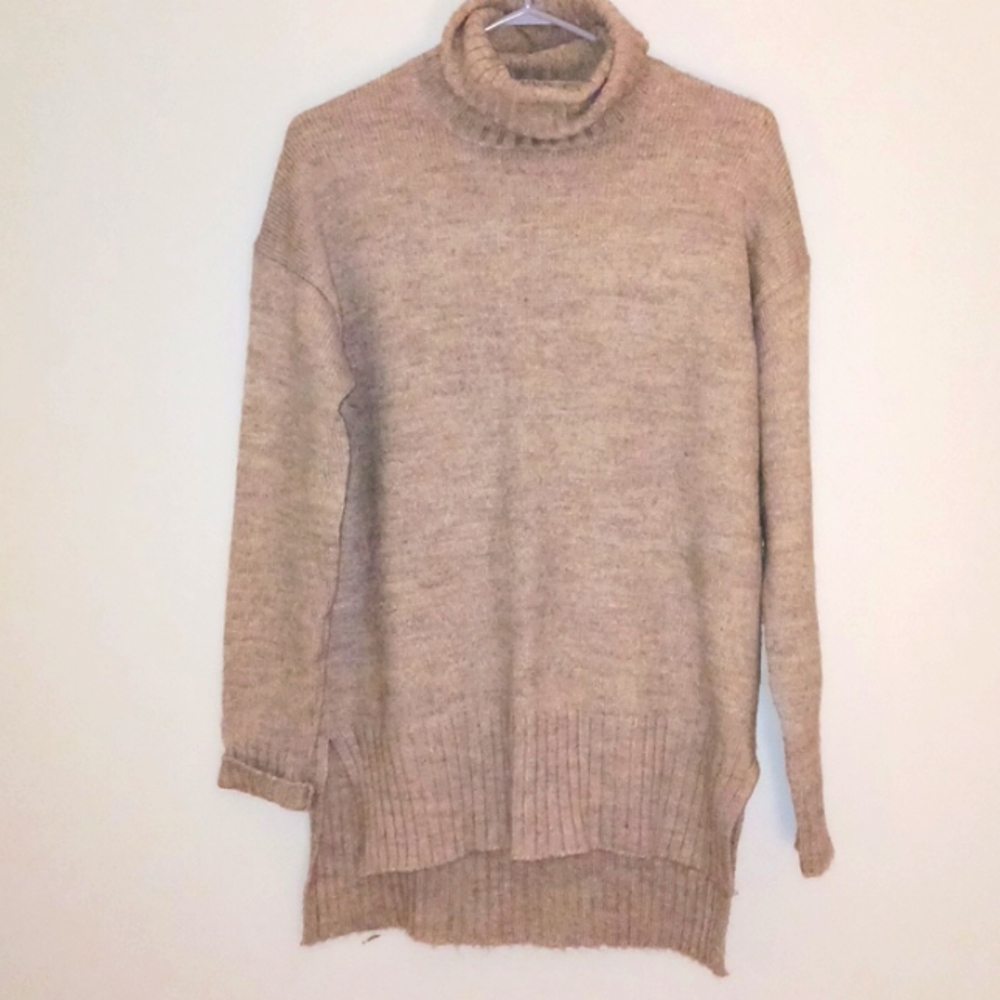 Grey turtleneck sweater